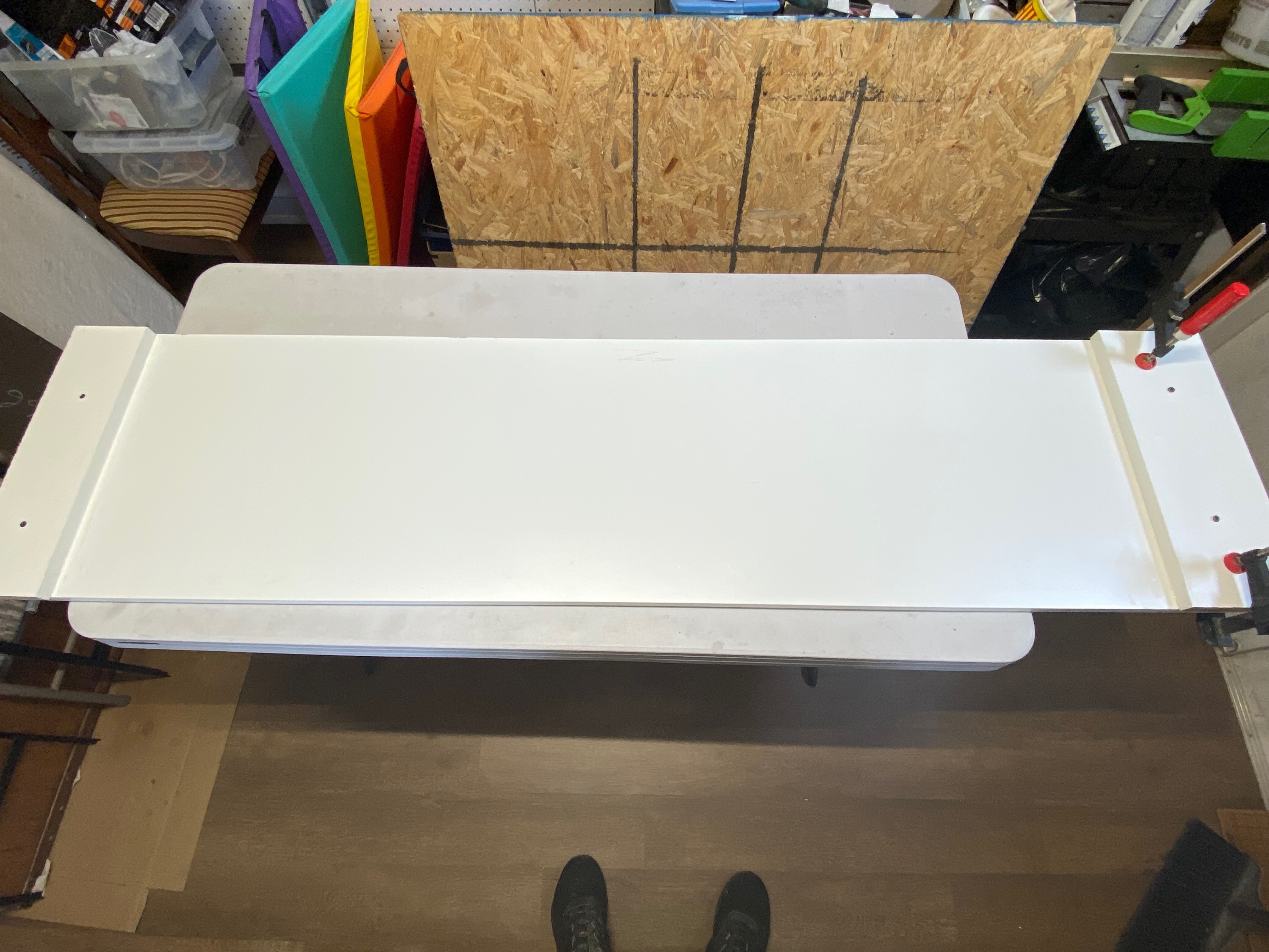Base melamine layer, 65" x 16".