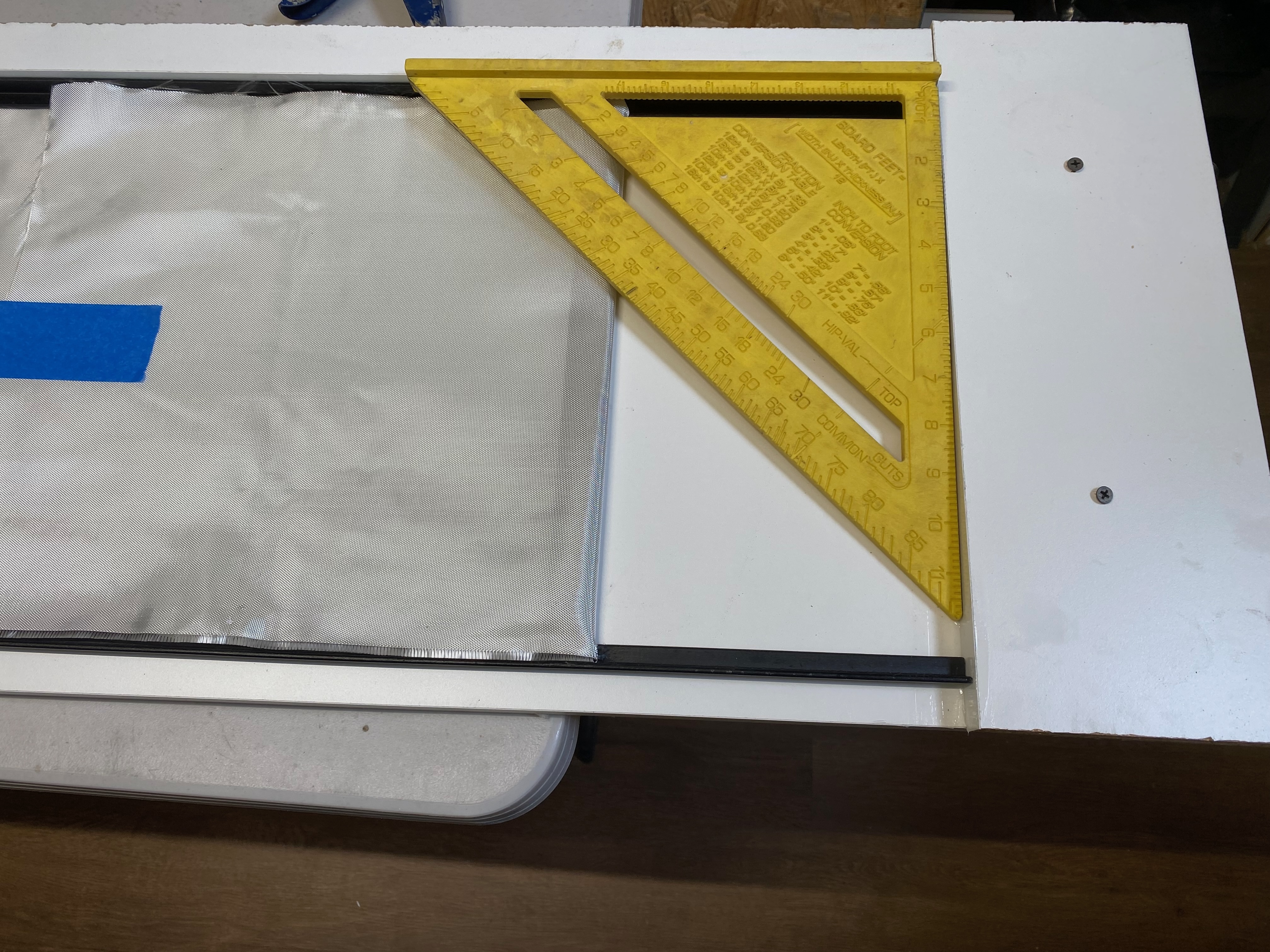 Verify the mould is square.